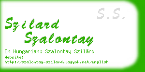 szilard szalontay business card